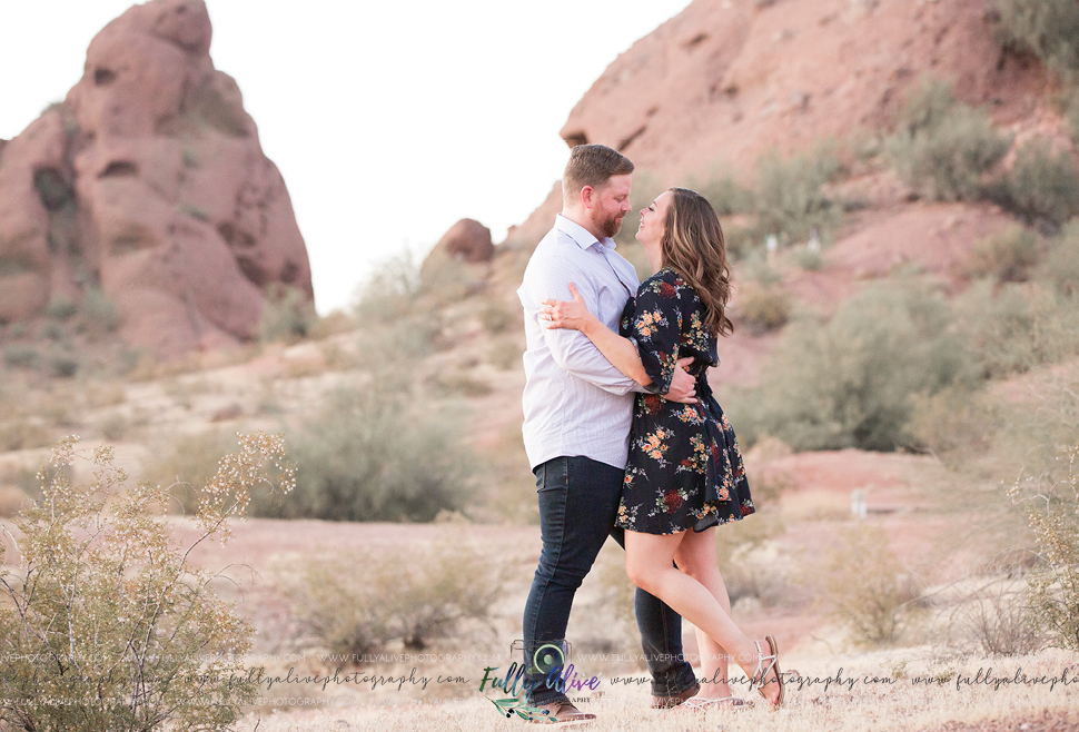 Two For One At Papago Park Engagement Session