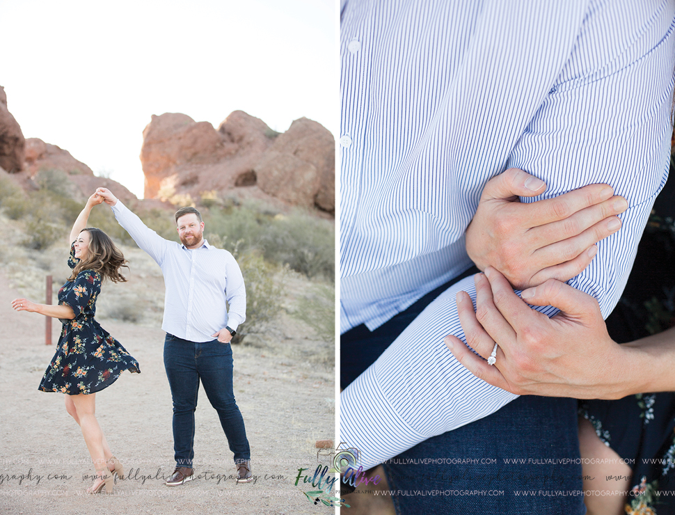 Two For One At Papago Park Engagement Session