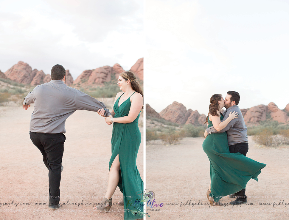 Dancing In The Desert A Papago Park Engagement Shoot