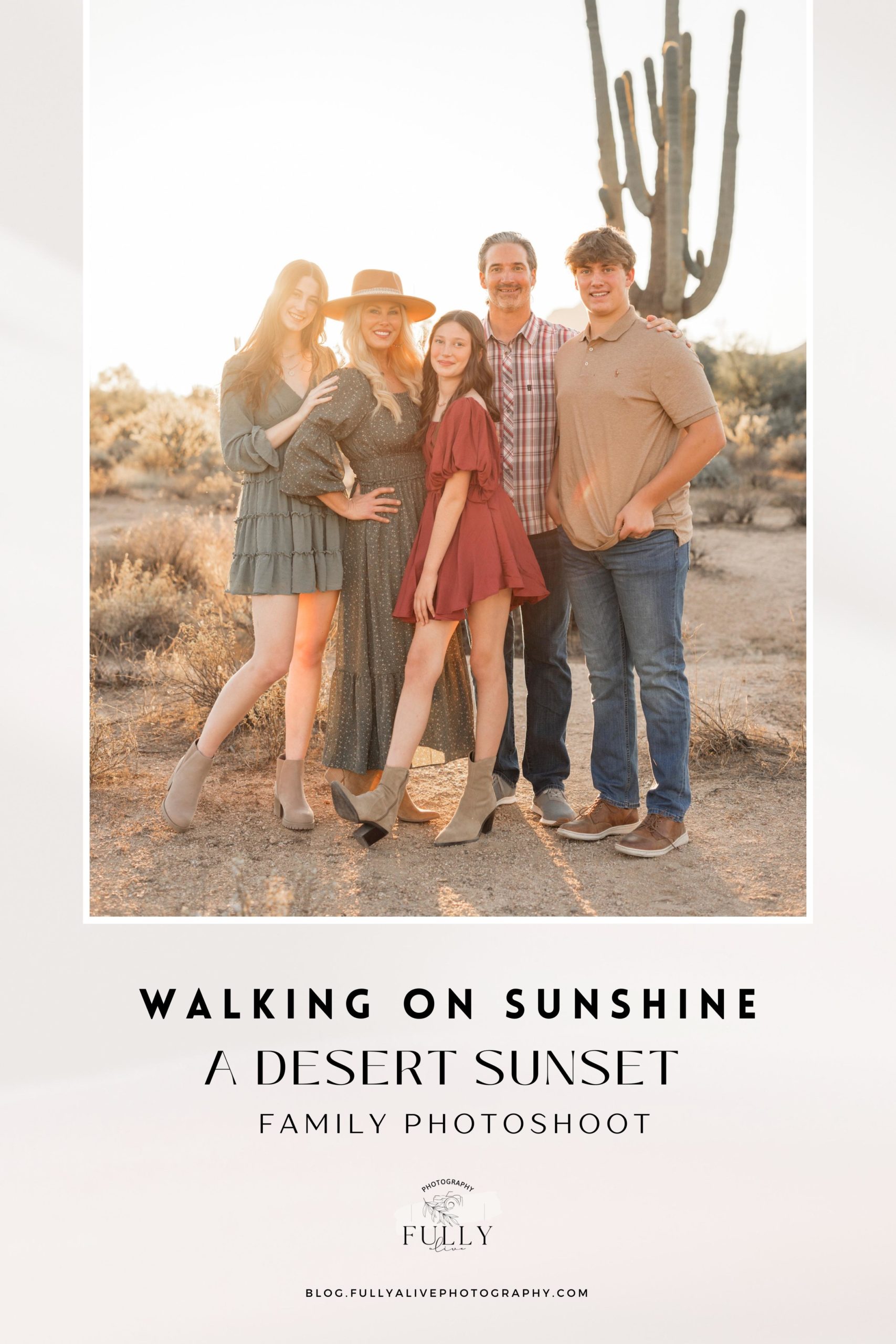 Walking On Sunshine A Desert Sunset Family PhotoshootF
