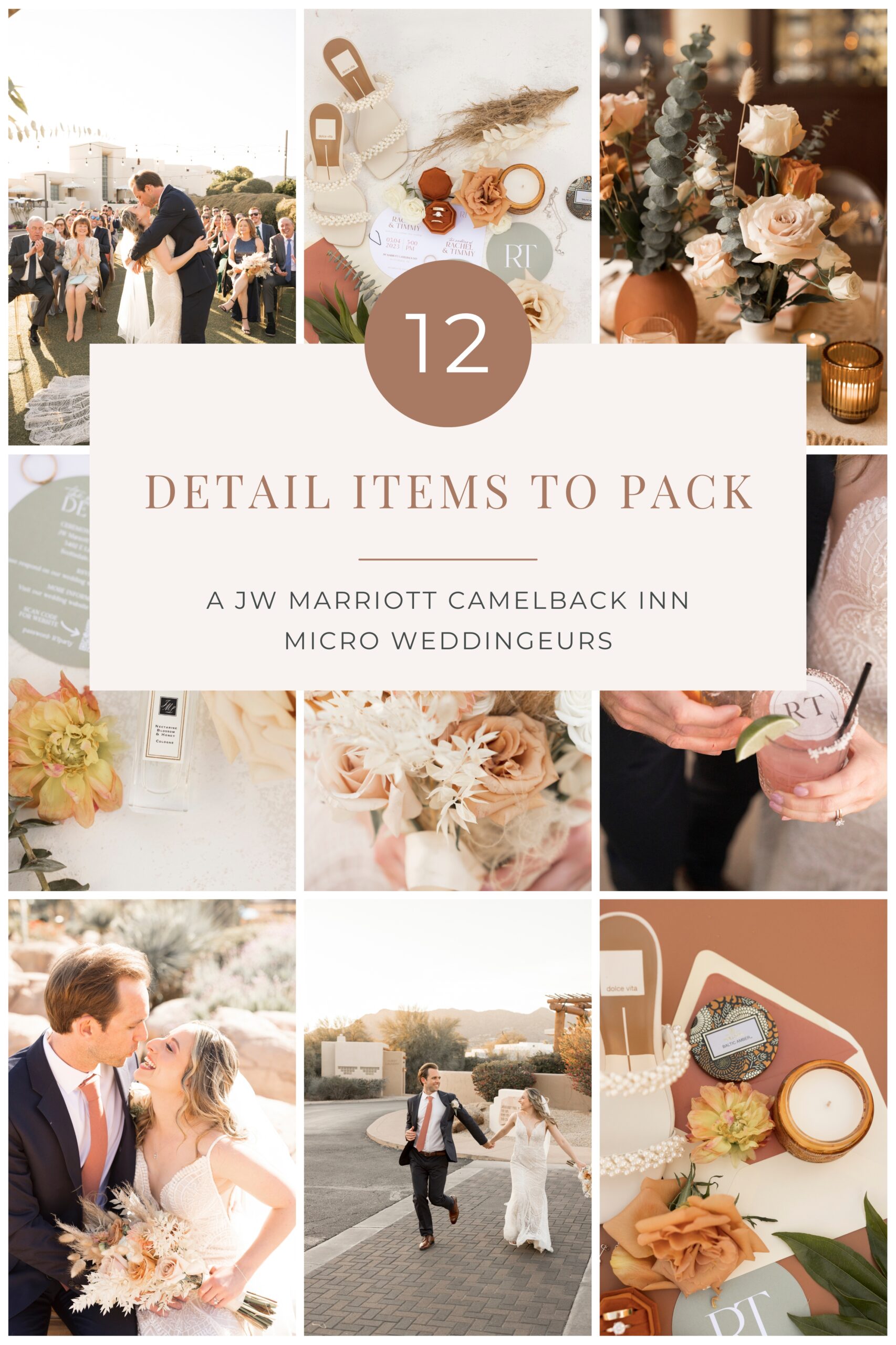 12 Detail Items To Pack AÂ JW Marriott Camelback Inn Micro Wedding